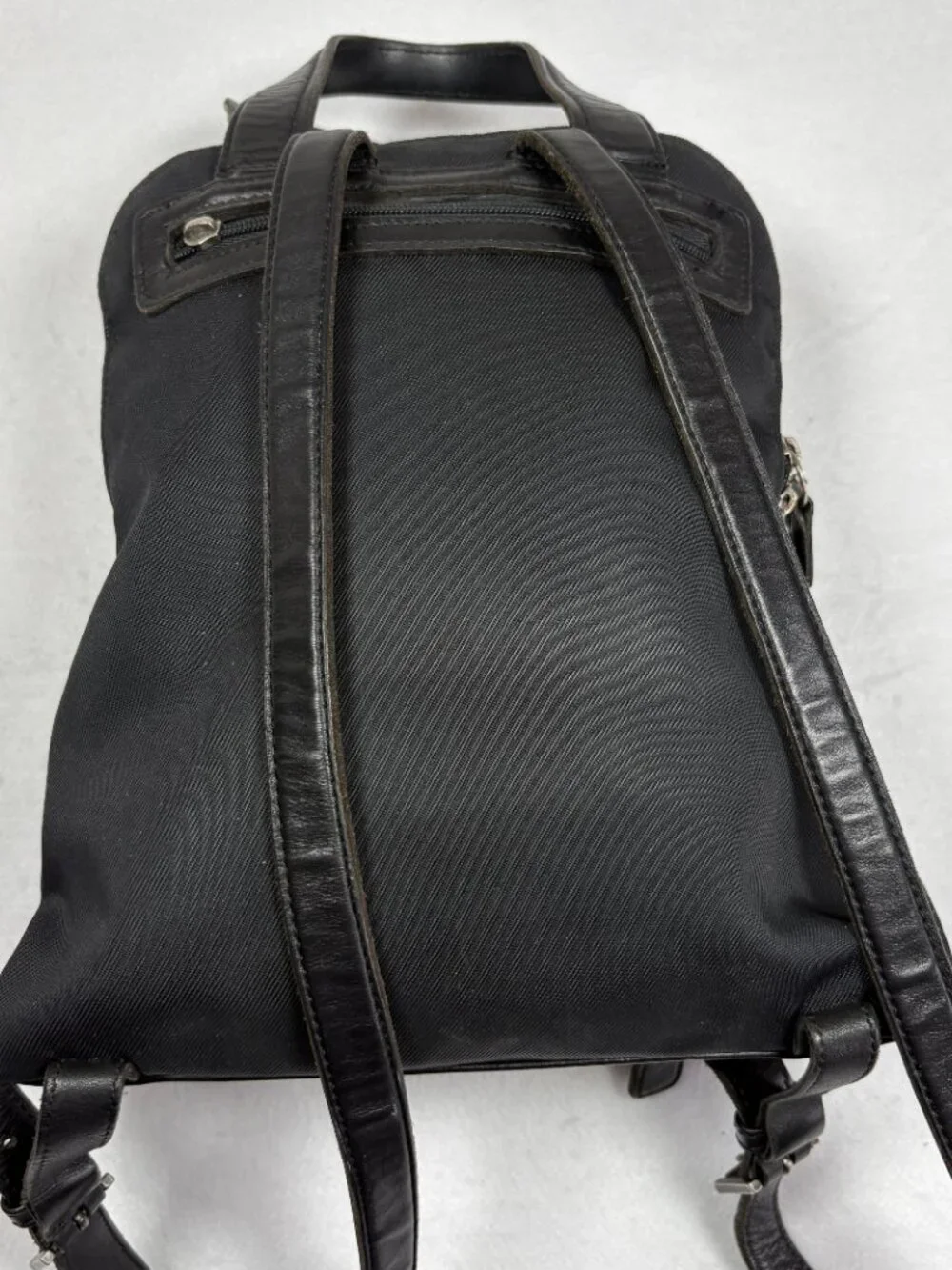 Vintage COACH Mercer Black 2-Way Nylon/Leather Backpack Handbag Minimalist 7404